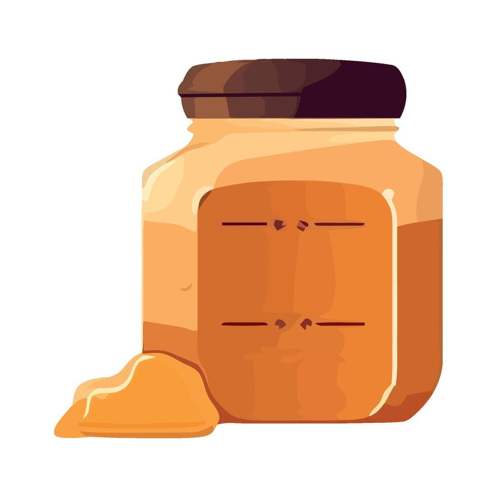 Fresh organic honey jar image vector