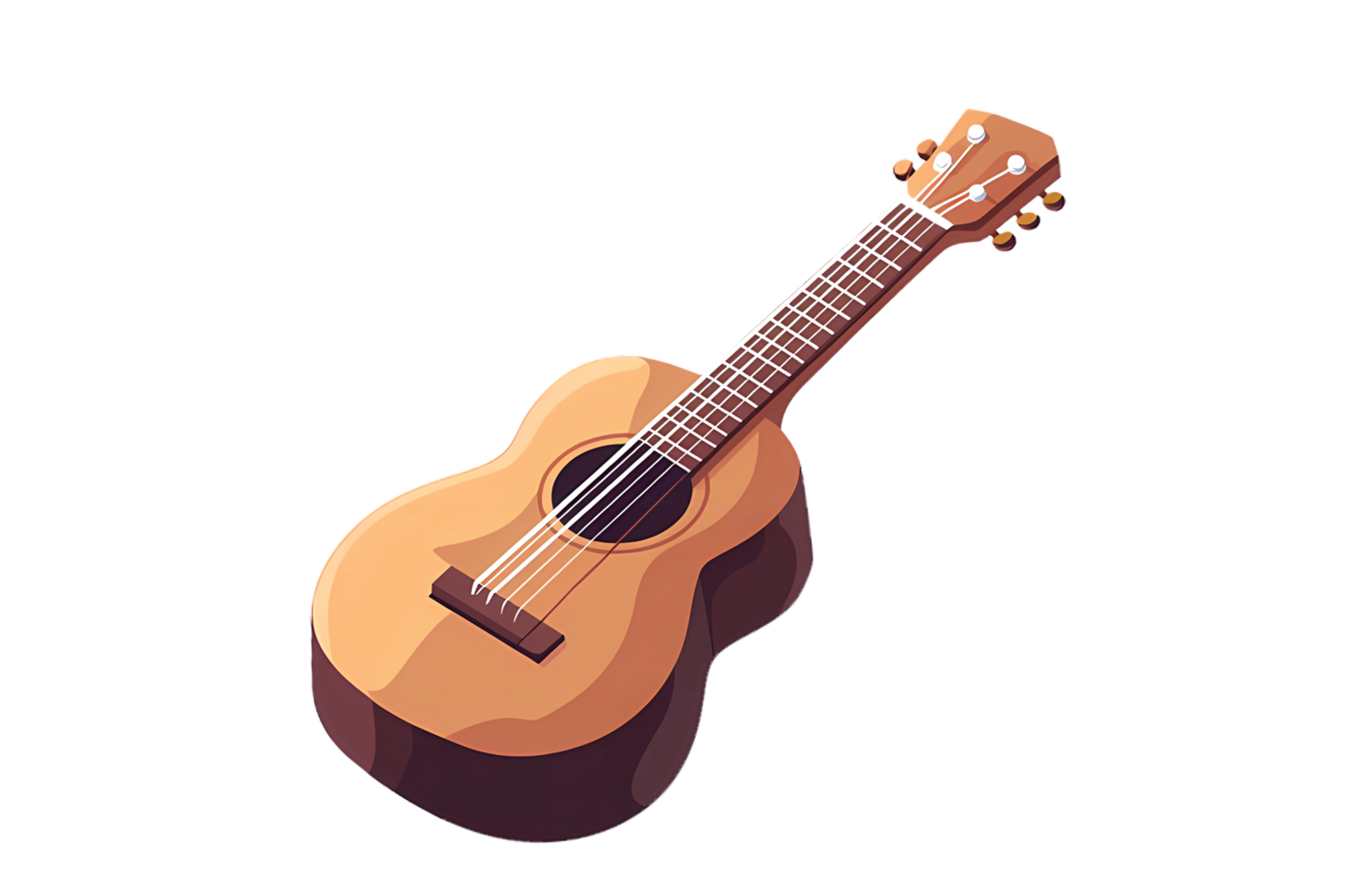 an acoustic guitar icon isolated on a transparent background png