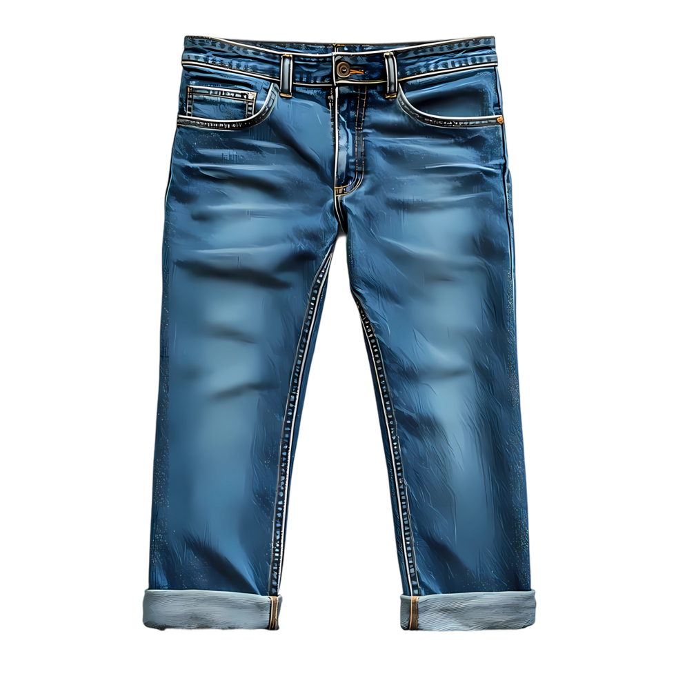 A cute blue jeans in transparent background png
