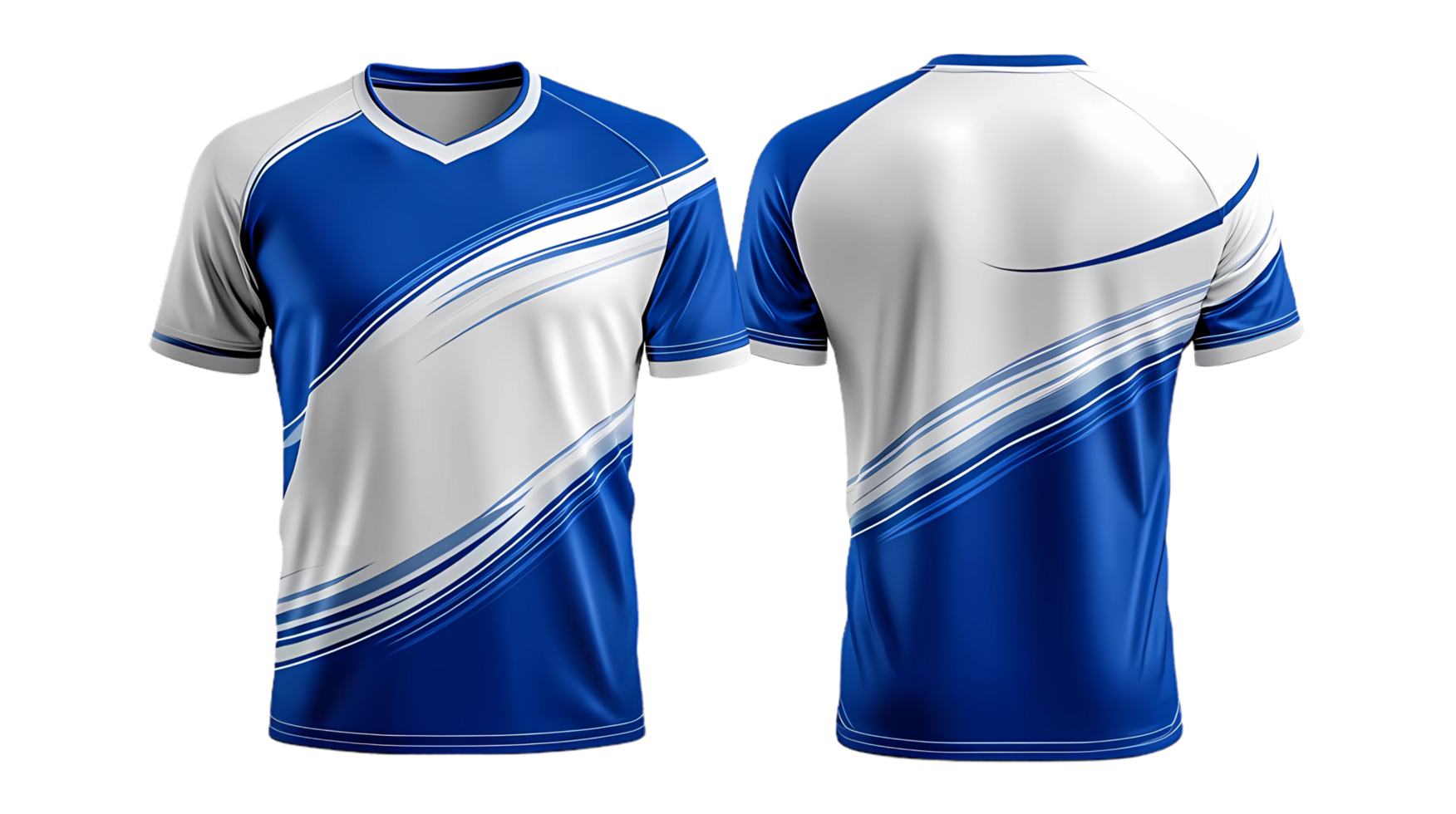 amazing blue and white soccer jersey mockup png