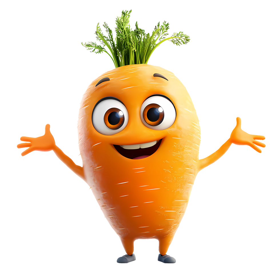 A Cute Cartoon Carrot Character With Arms Outstretched Transparent A Cute Cartoon Carrot Character With Arms Outstretched Transparent Background Free Png