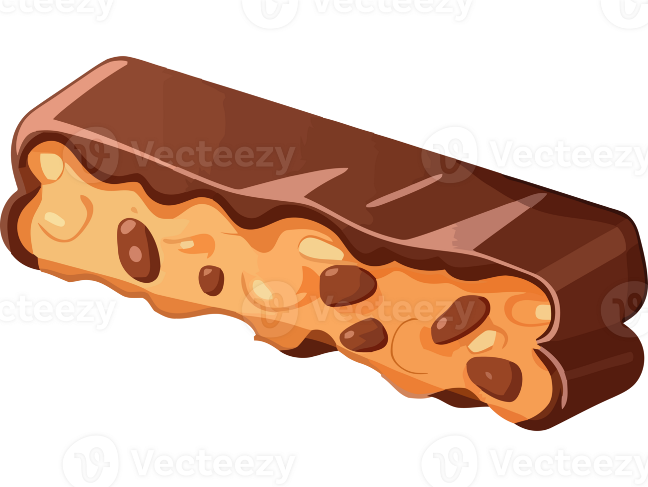 A chocolate bar with nuts png