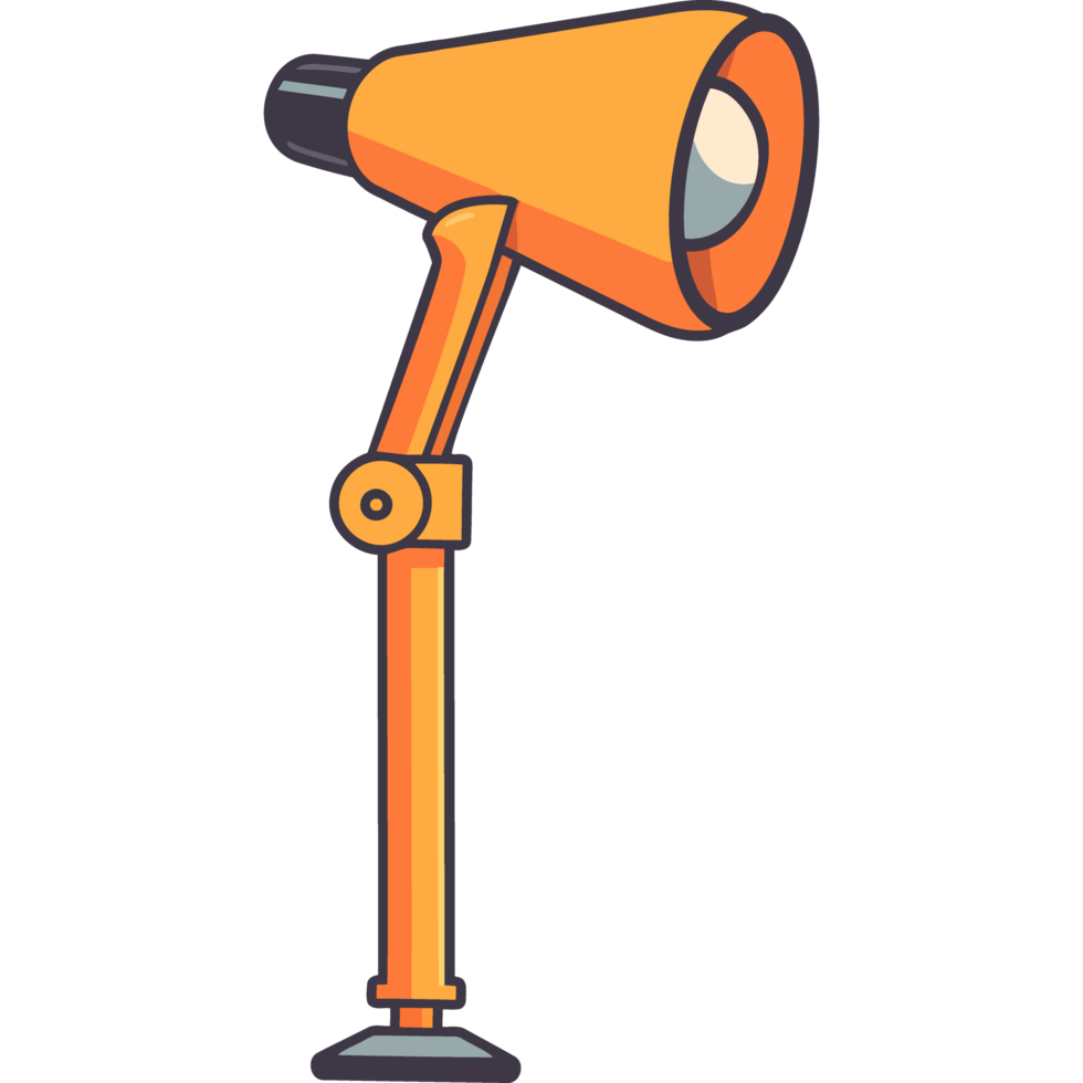 orange table lamp isolated png