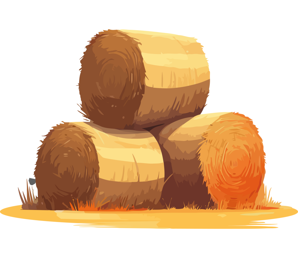 stack bale hay in farm icon isolated png