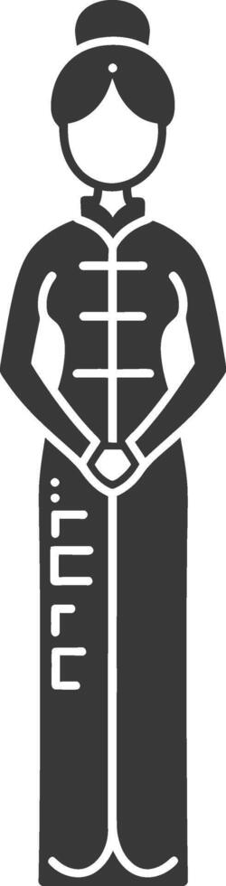 A black and white illustration of a man in a suit vector