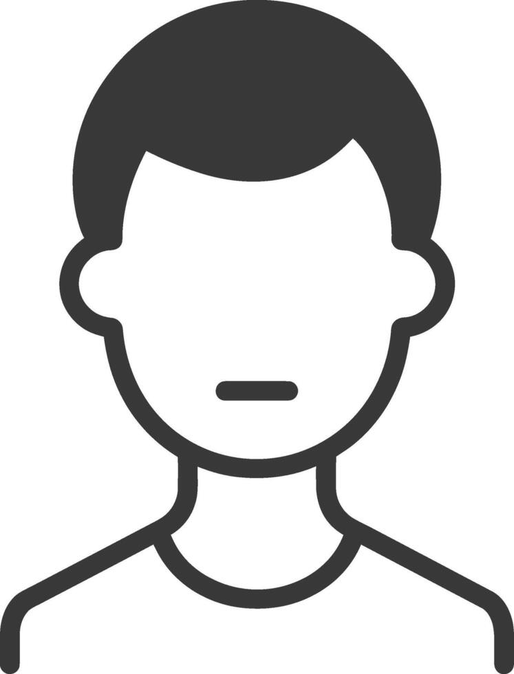 A man's face icon on a white background vector