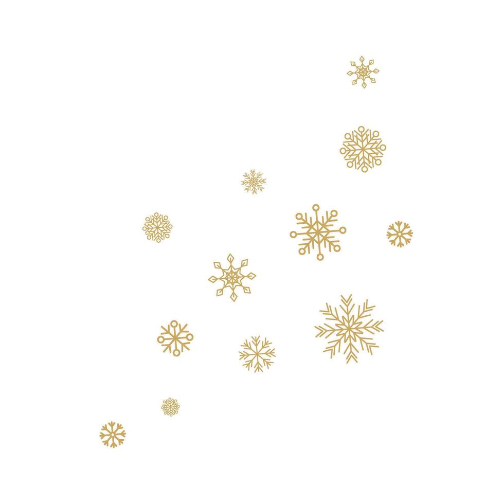 Snowflakes. Winter decorative element. Festive background, texture. Ice storm, blizzard. Flat illustration on white background. vector
