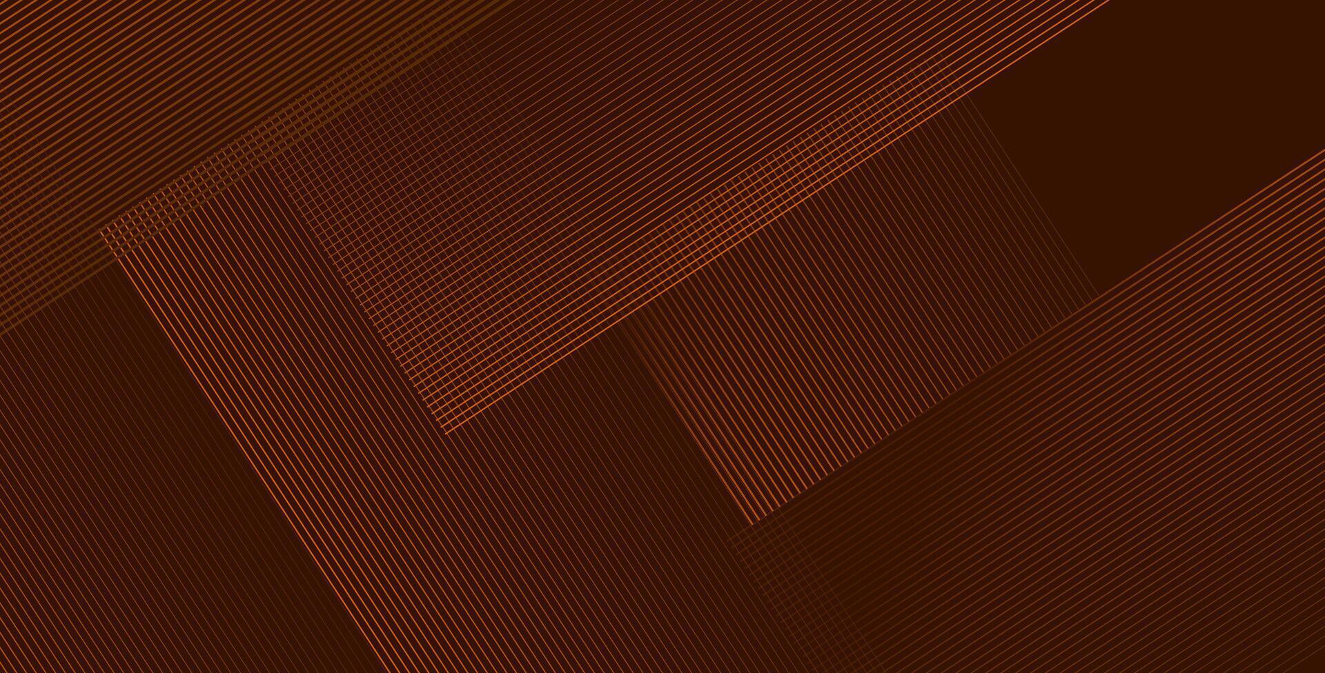 minimal abstract brown color wide banner with geometric stripe line art design, modern futuristic design background. vector