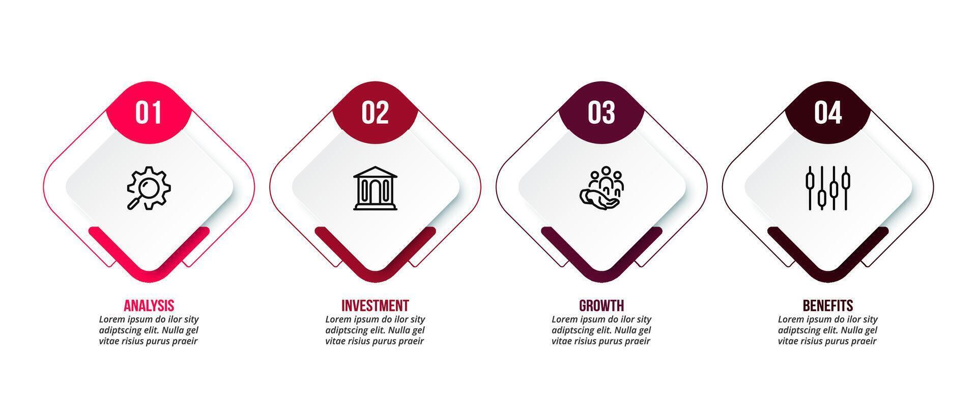 Modern kite for business infographic template. vector