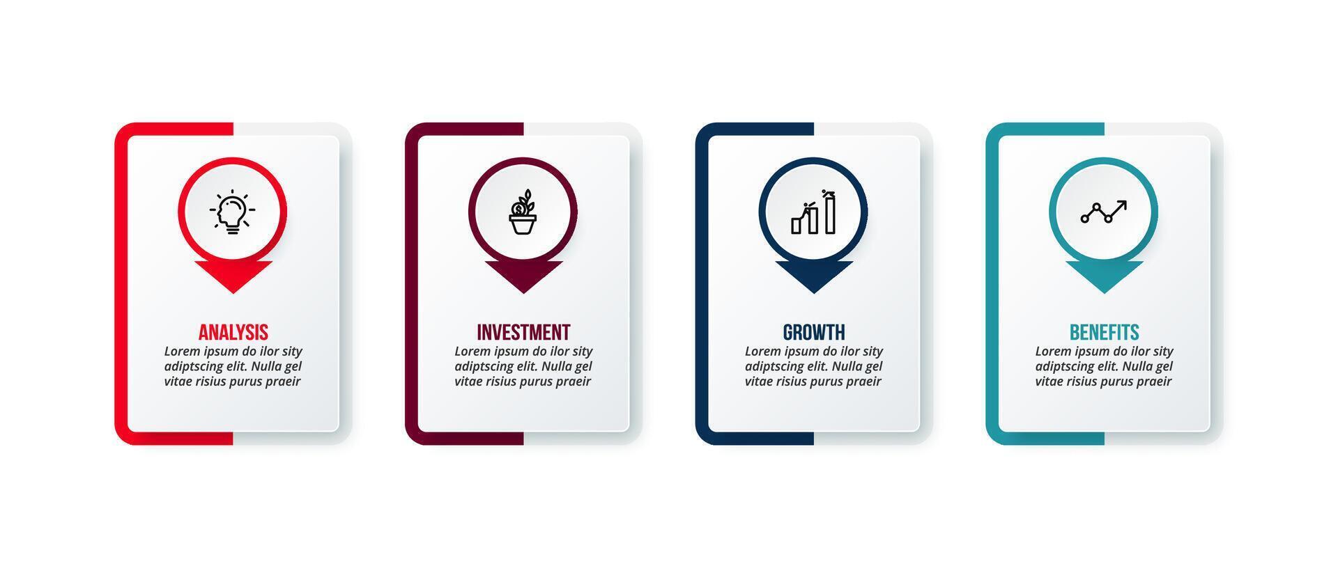 Business options for presentation infographic template. vector