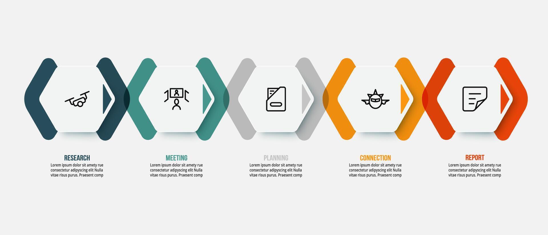 Timeline business infographic template. vector