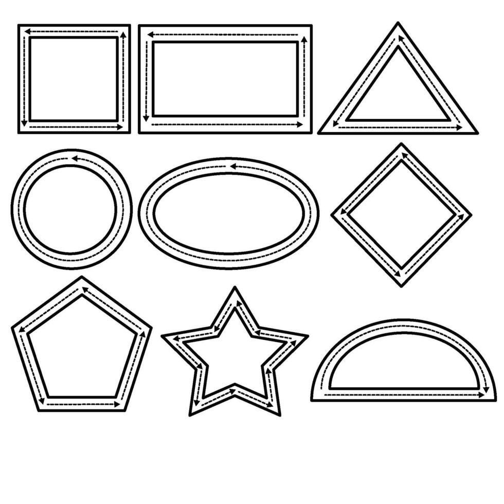 Shape tracing guide 52523474 Vector Art at Vecteezy