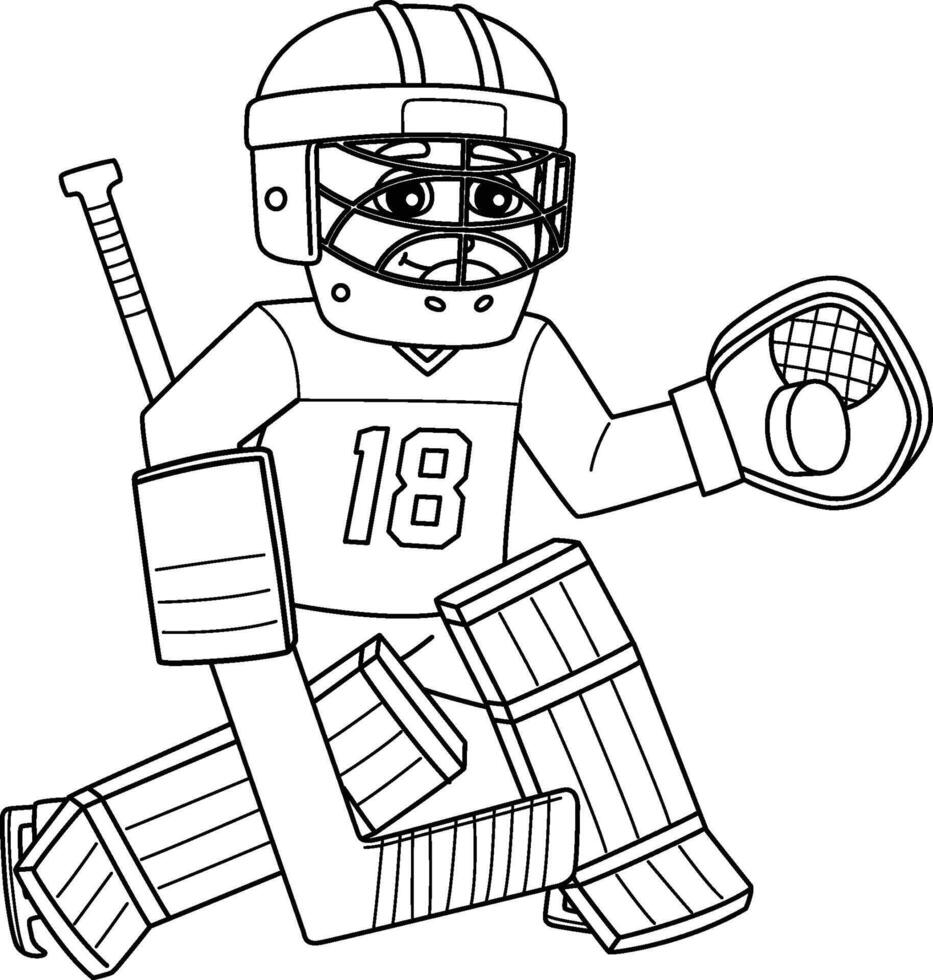 Ice Hockey Boy Player Defencemen Isolated vector