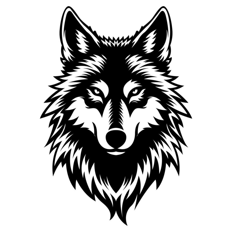Wolf head complex logo Design illustration vector