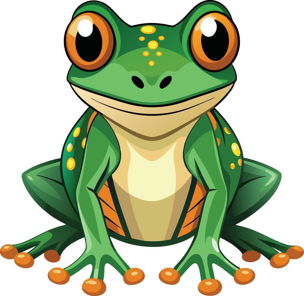 Whimsical Frog Character Available on EPS File vector