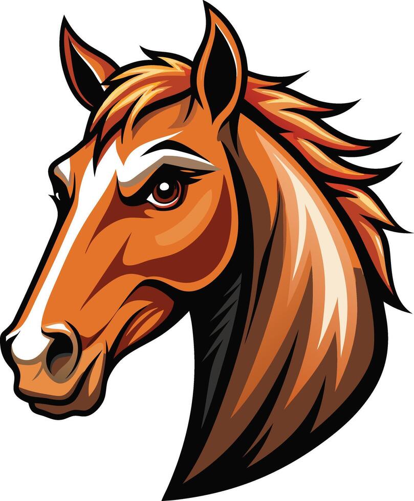 Classic Horse Head Design Available on EPS File vector