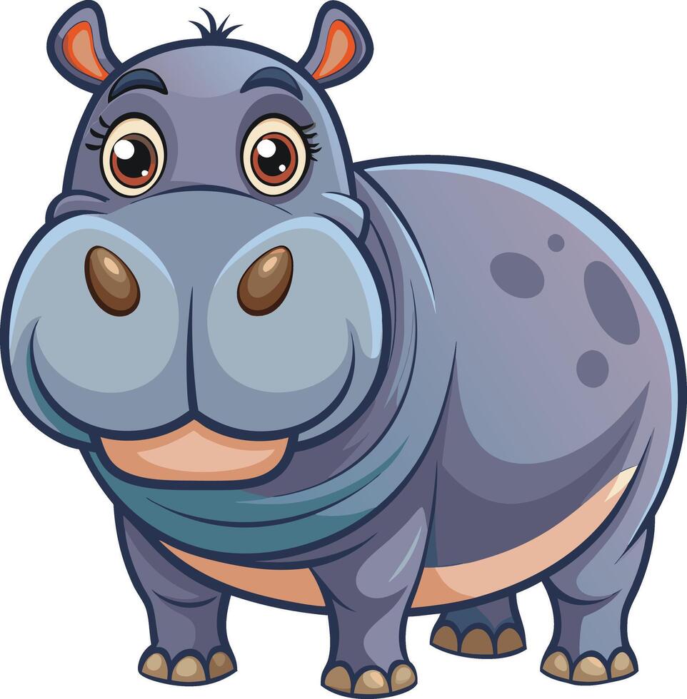 Majestic Hippopotamus Head Design Available on EPS File vector
