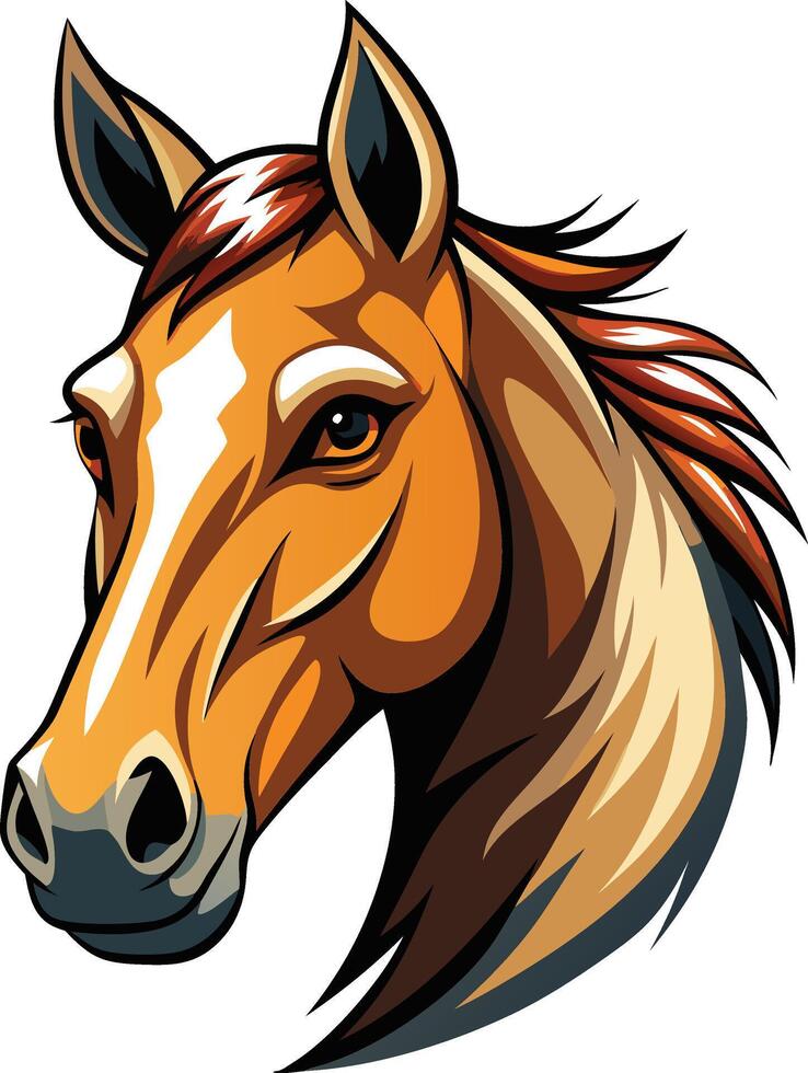 Enigmatic Horse Head Art Available on EPS File vector