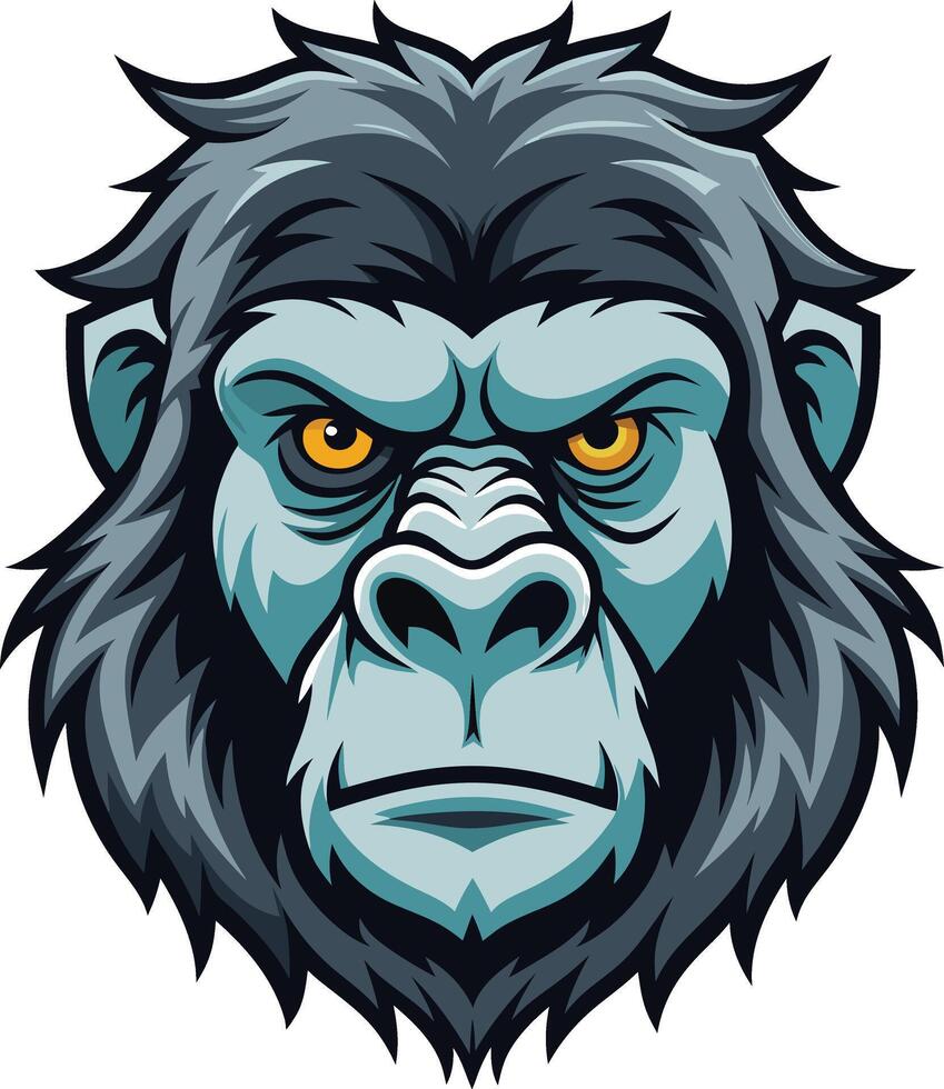 Bold Gorilla Icon Available on EPS File vector