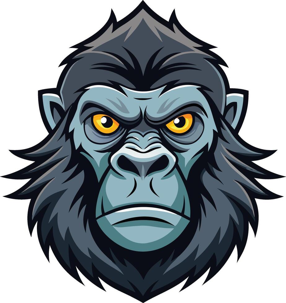 Wild Gorilla Face Available on EPS File vector