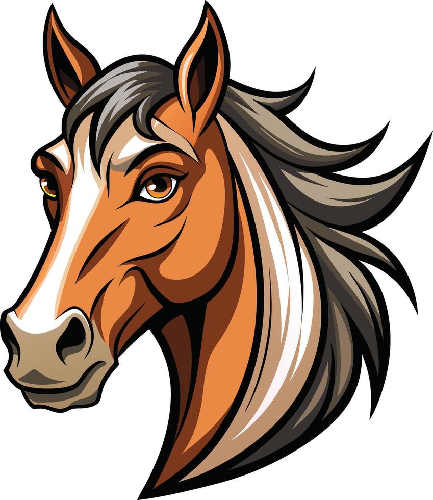Rustic Horse Head Design Available on EPS File vector
