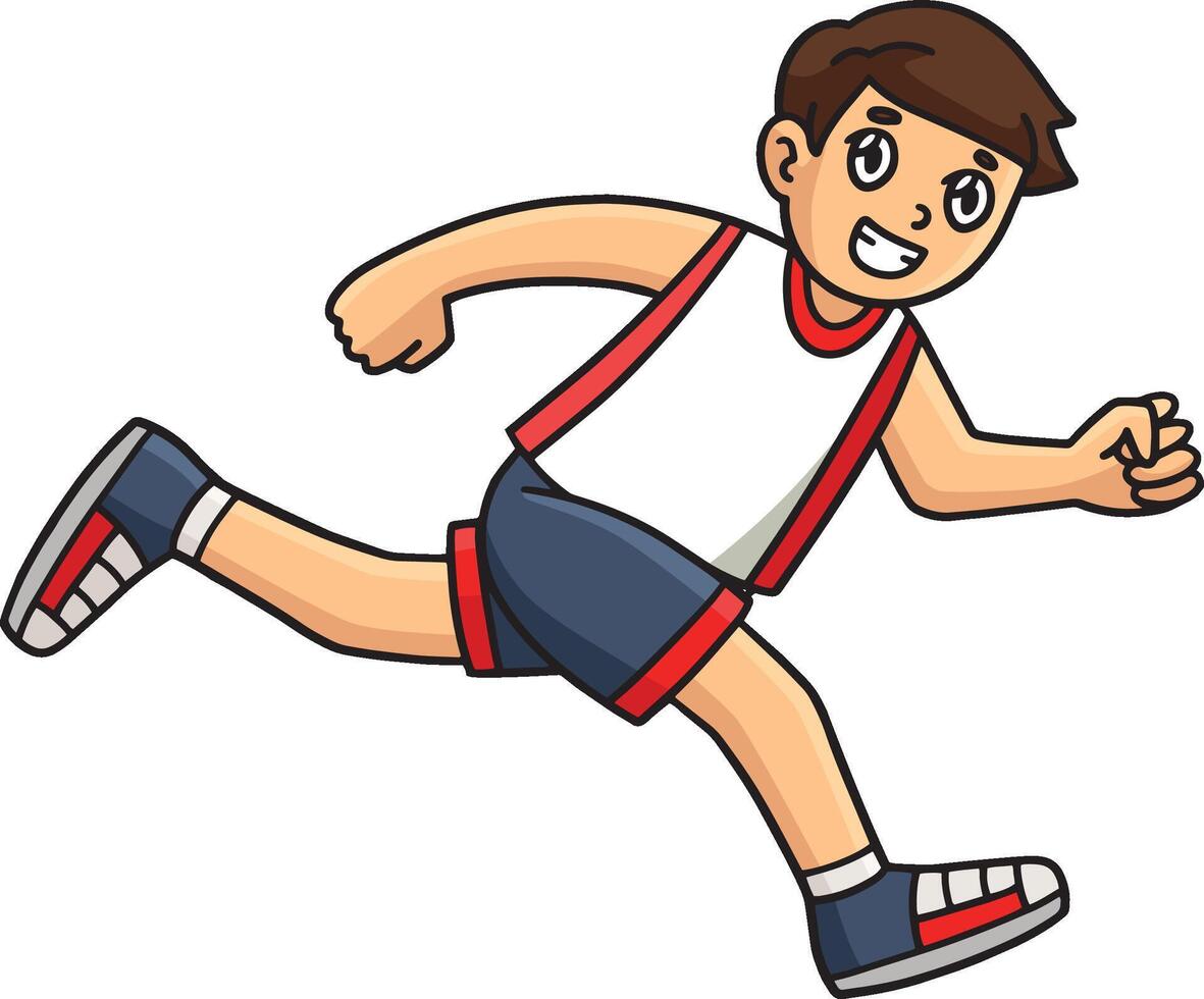 Track and Field Athlete Jumping Hurdle Clipart vector
