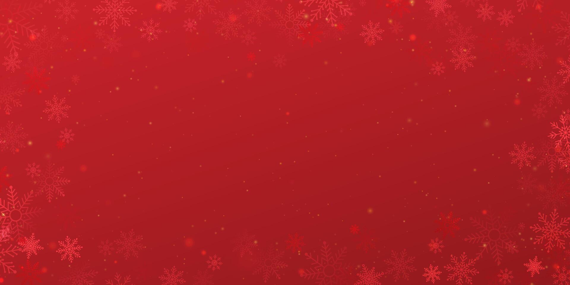 Elegant Christmas Red Background with Subtle Snowflakes. Christmas festive red background with snow falling vector