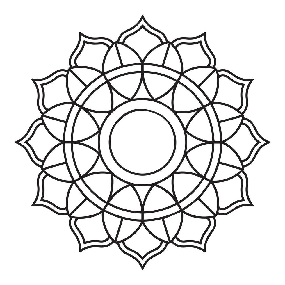 Petal Patterns Mandalas for Adults and Kids vector