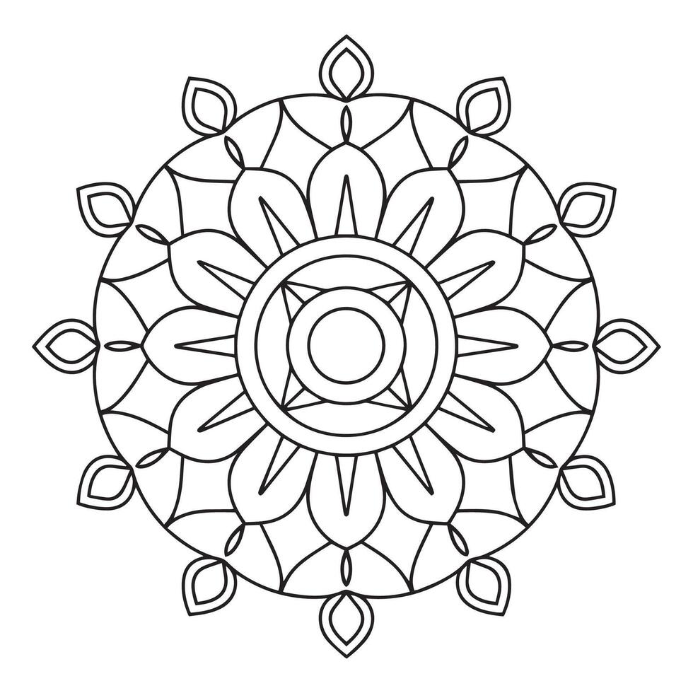 Mandala coloring book Flower Power Mandalas Relax and Color vector