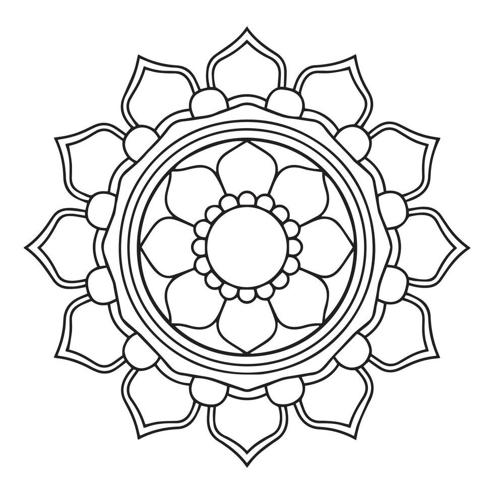 Mandala coloring book for adults and children vector