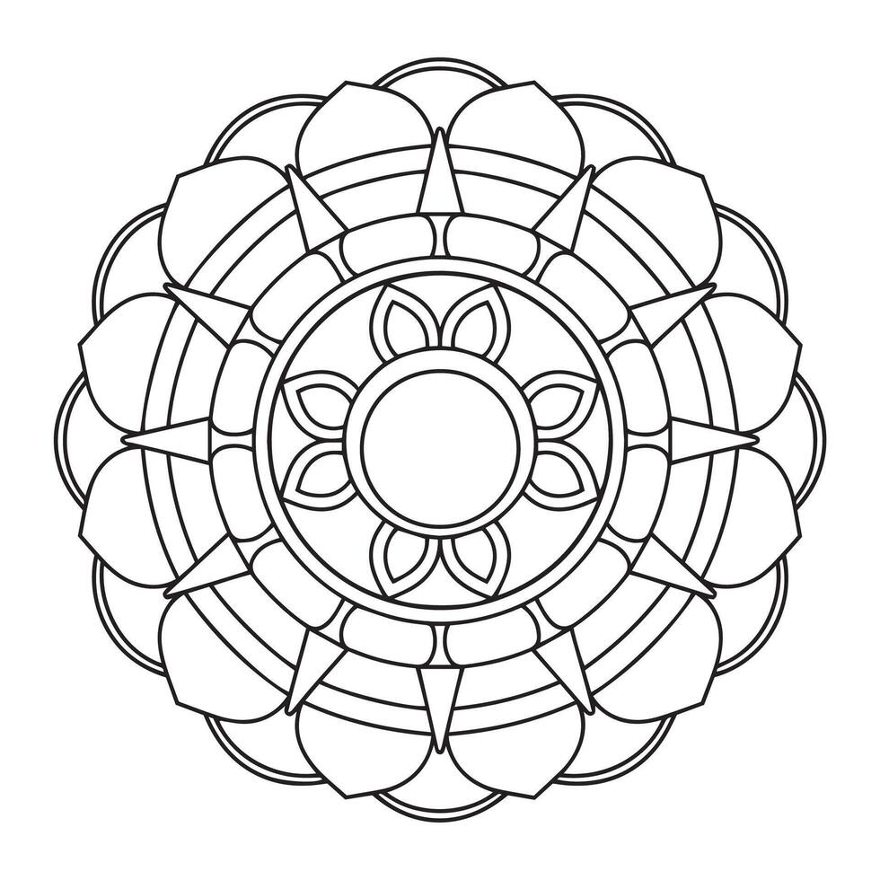 Bloom Within Mandala Flowers Coloring Book vector