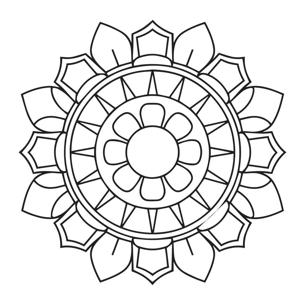 Mandala coloring pages for adults vector