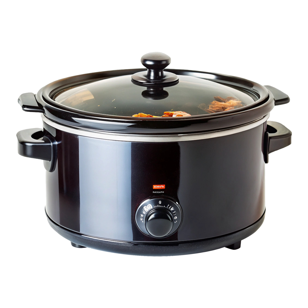 A slow cooker with food in it png