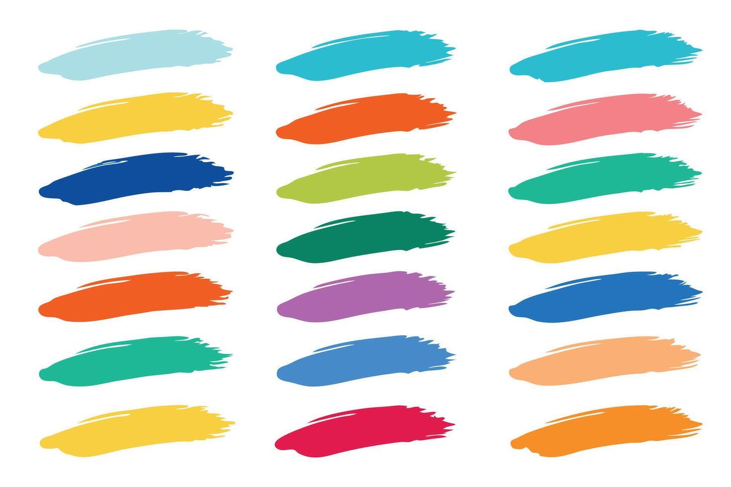 Watercolor brushstrokes isolated flat illustration wihte background. vector