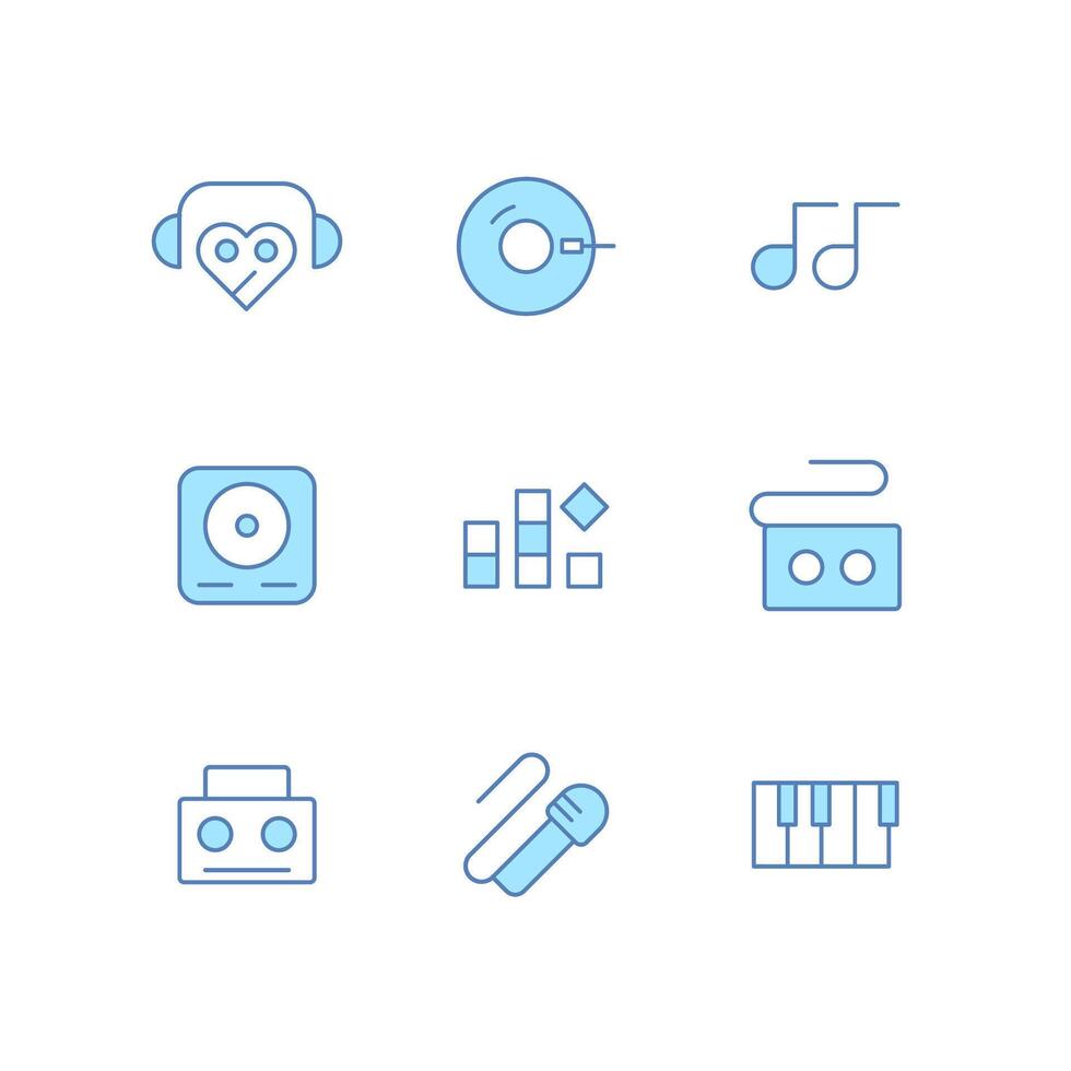 collection of icons and symbols about music vector