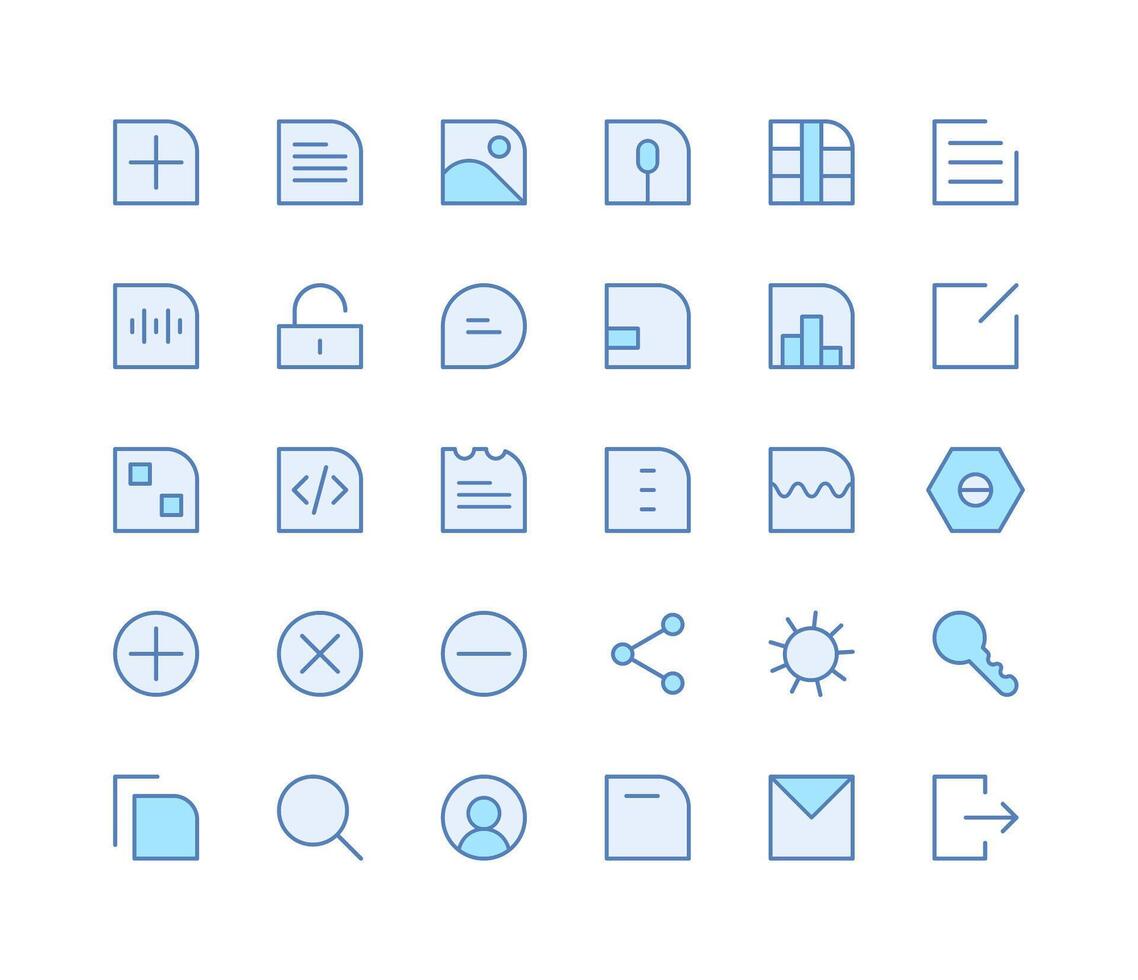 various icons and symbols for uploading files vector