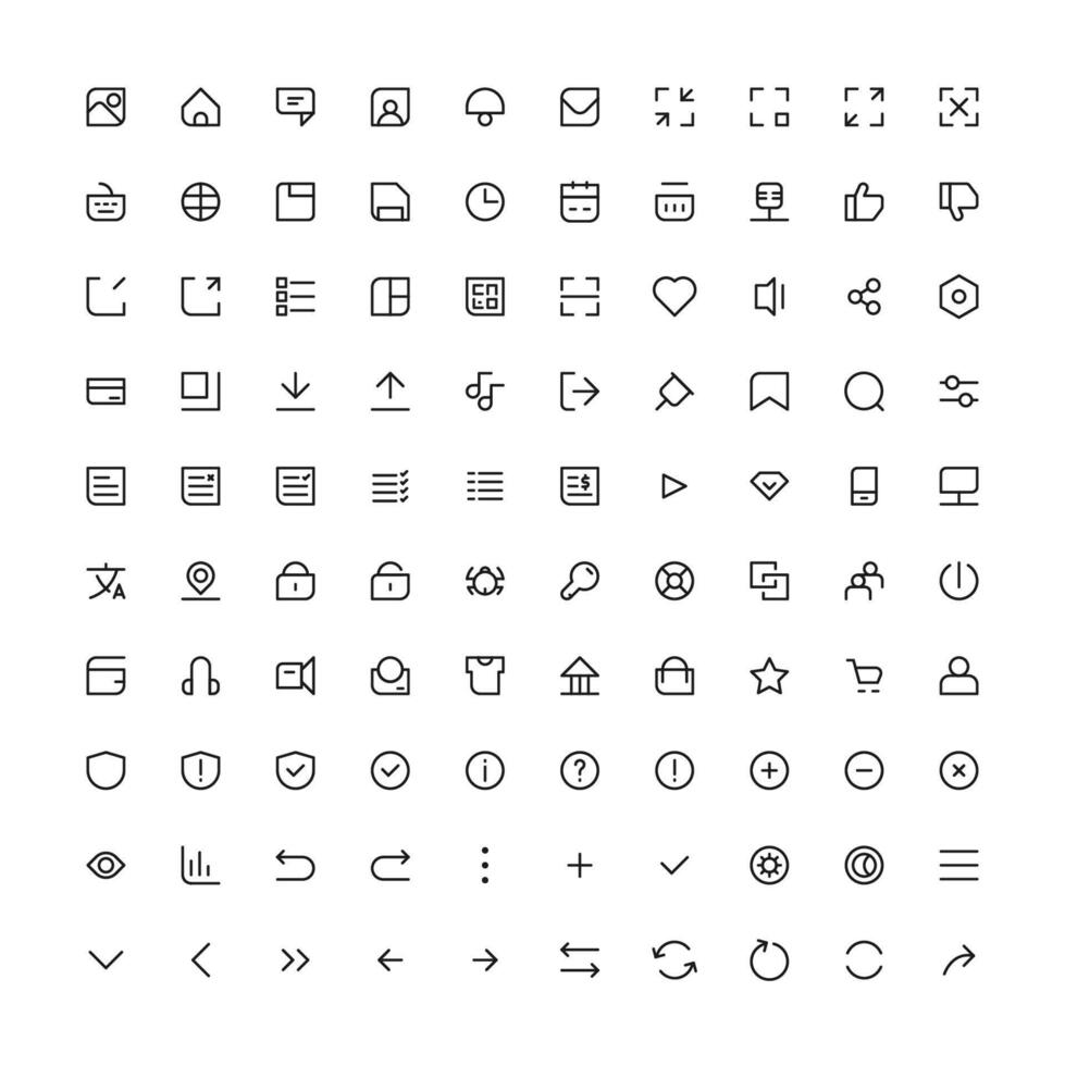 Complementary Icons for Websites and Apps vector