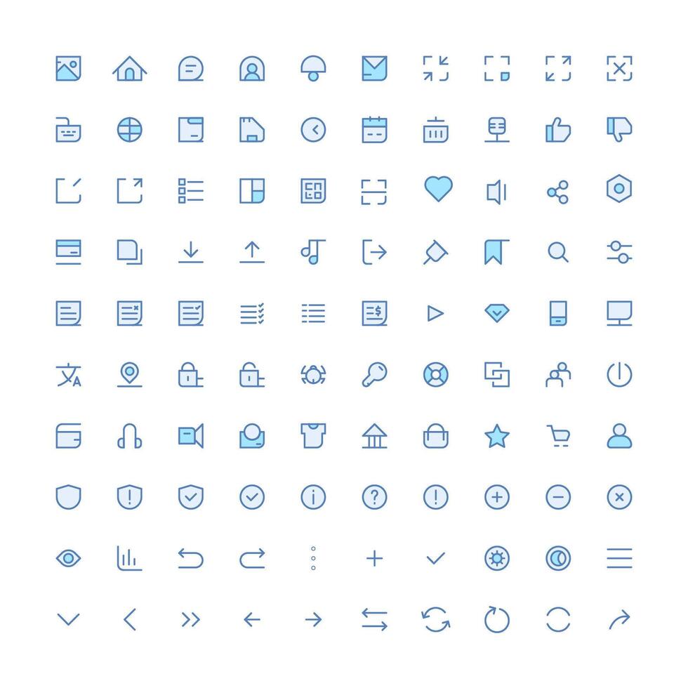 conjunto de íconos para sitios web y aplicaciones vector