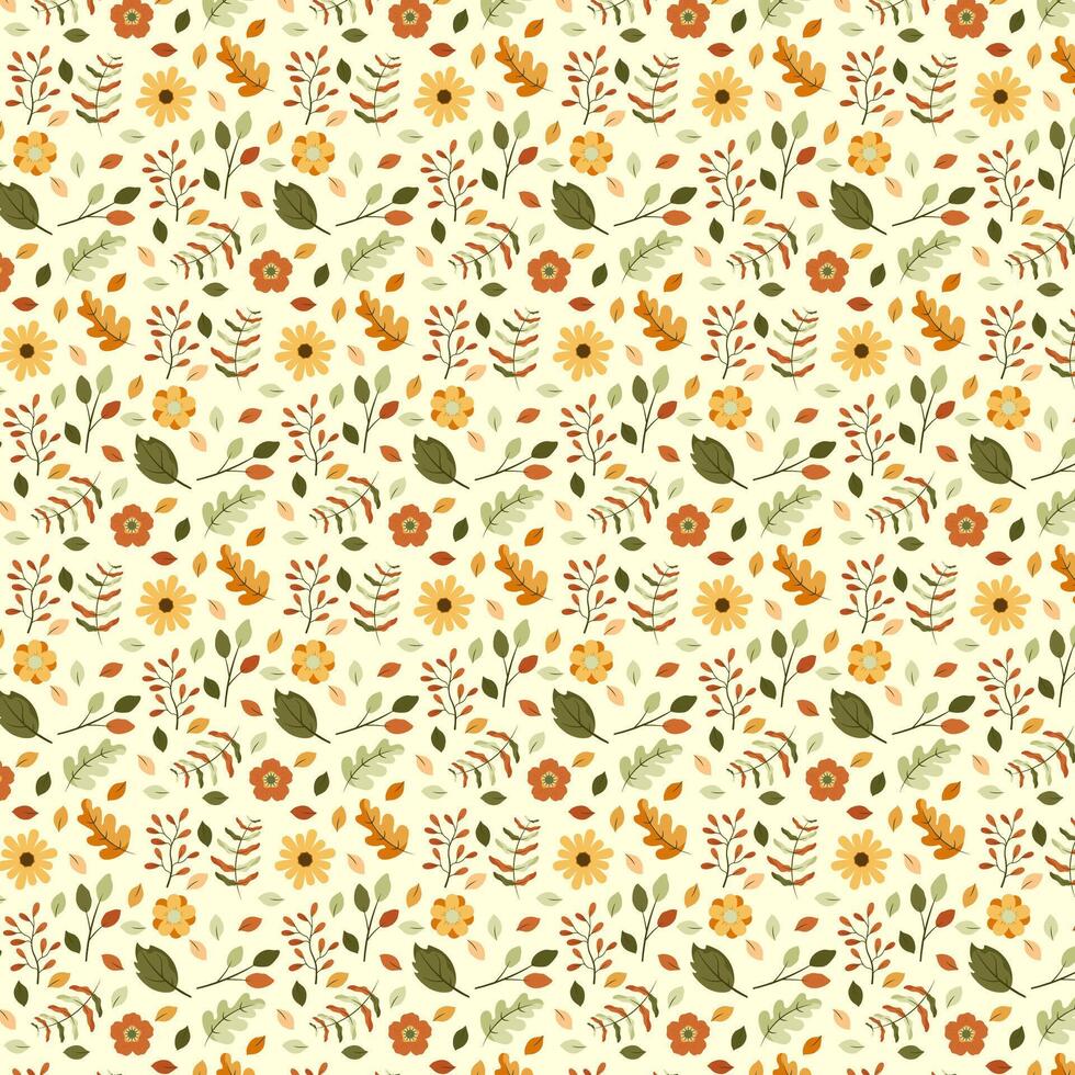 Autumn Floral Pattern vector