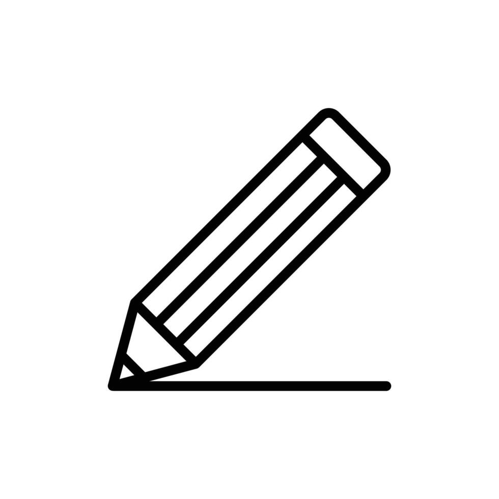Simple pencil icon isolated illustration. vector