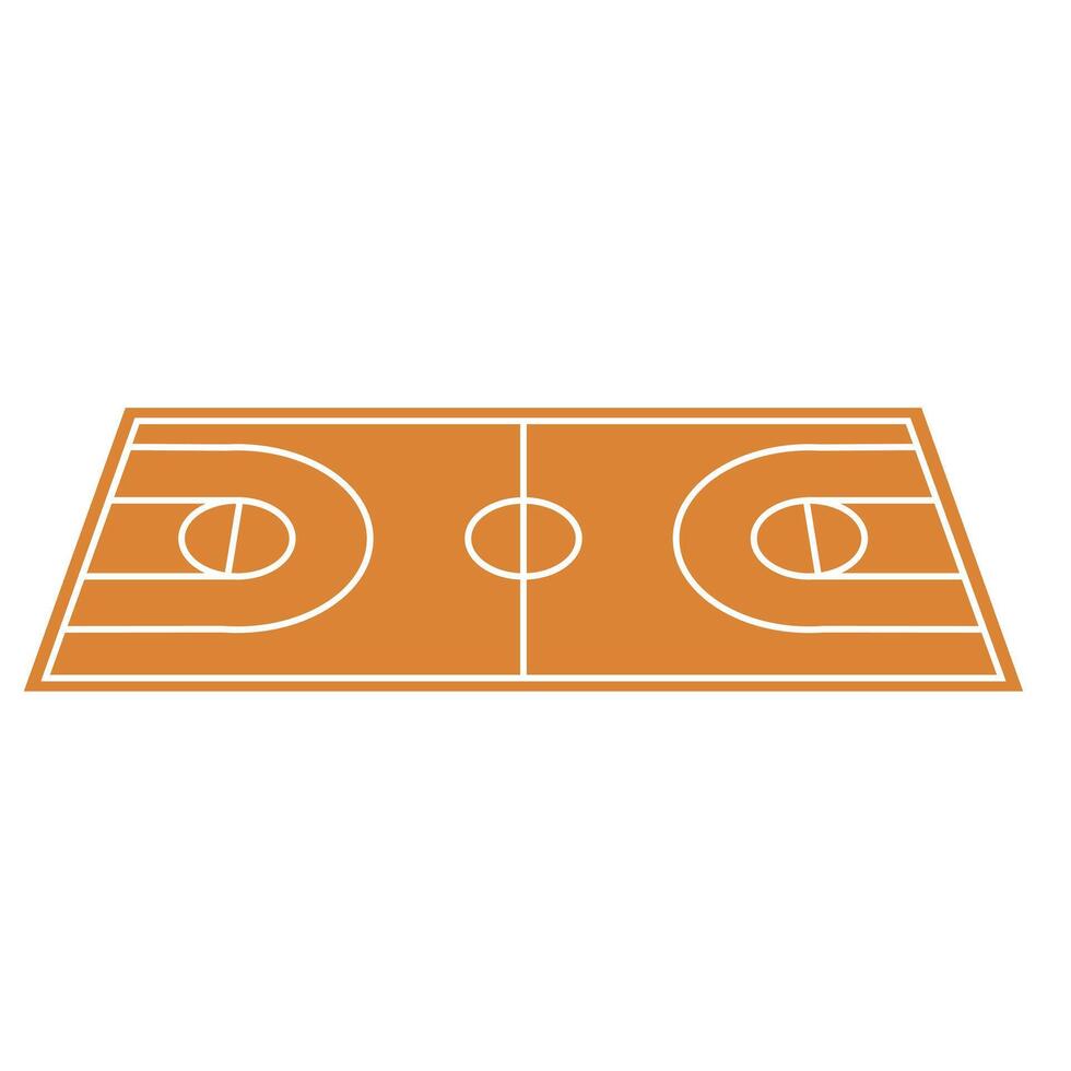 Basketball field icon . Basketball court illustration sign. Basketball symbol or logo. vector