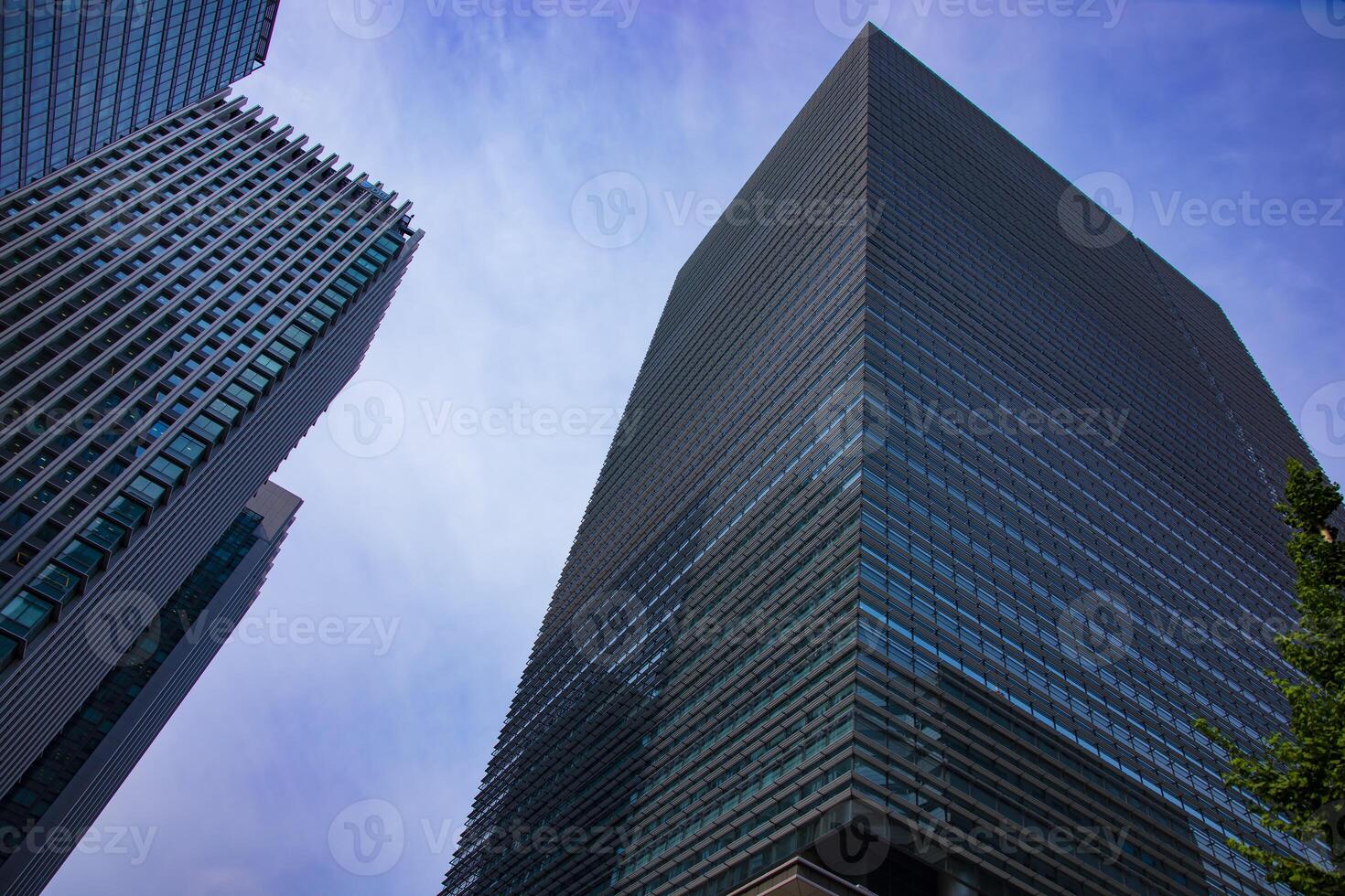 A cloud at the business town in Tokyo wide shot photo