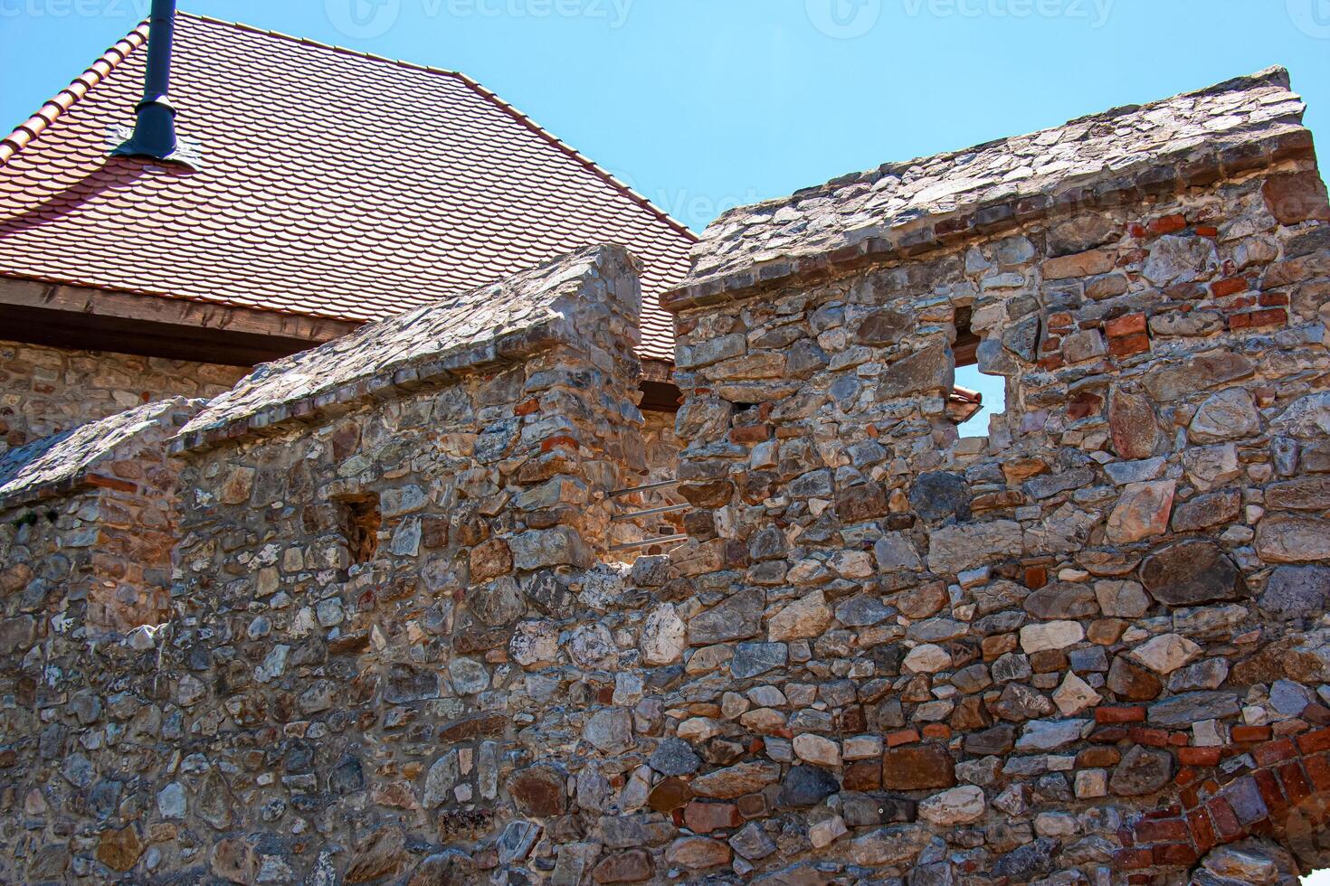 View of the upper ramparts of the Nitrograd castle in Nitra, Slovakia. photo