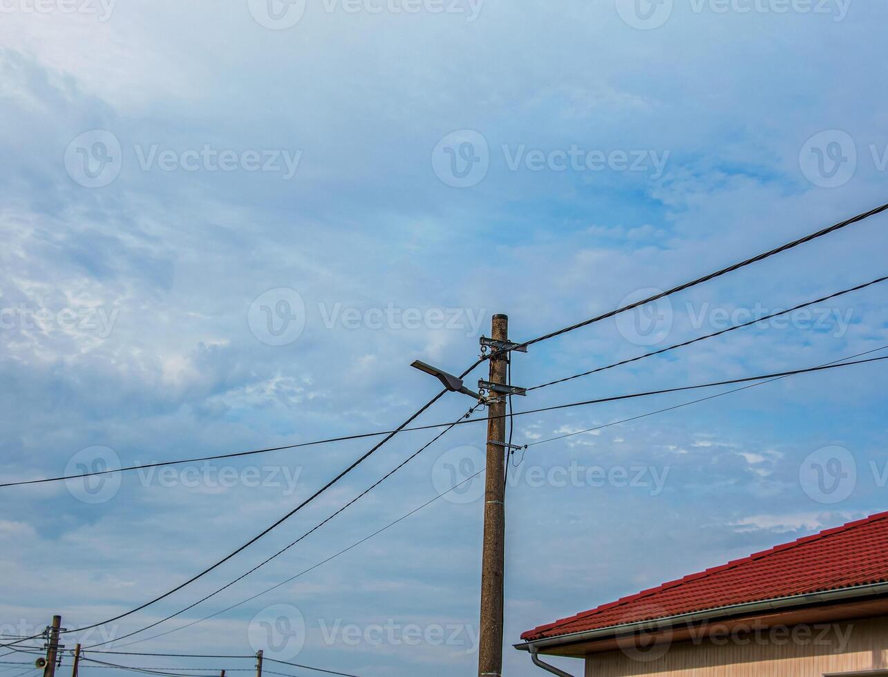 Medium voltage power tower. Used by small consumers and small industry. photo