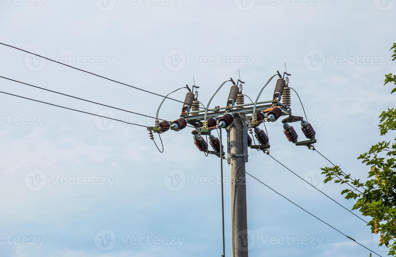 Medium voltage power tower. Used by small consumers and small industry. photo