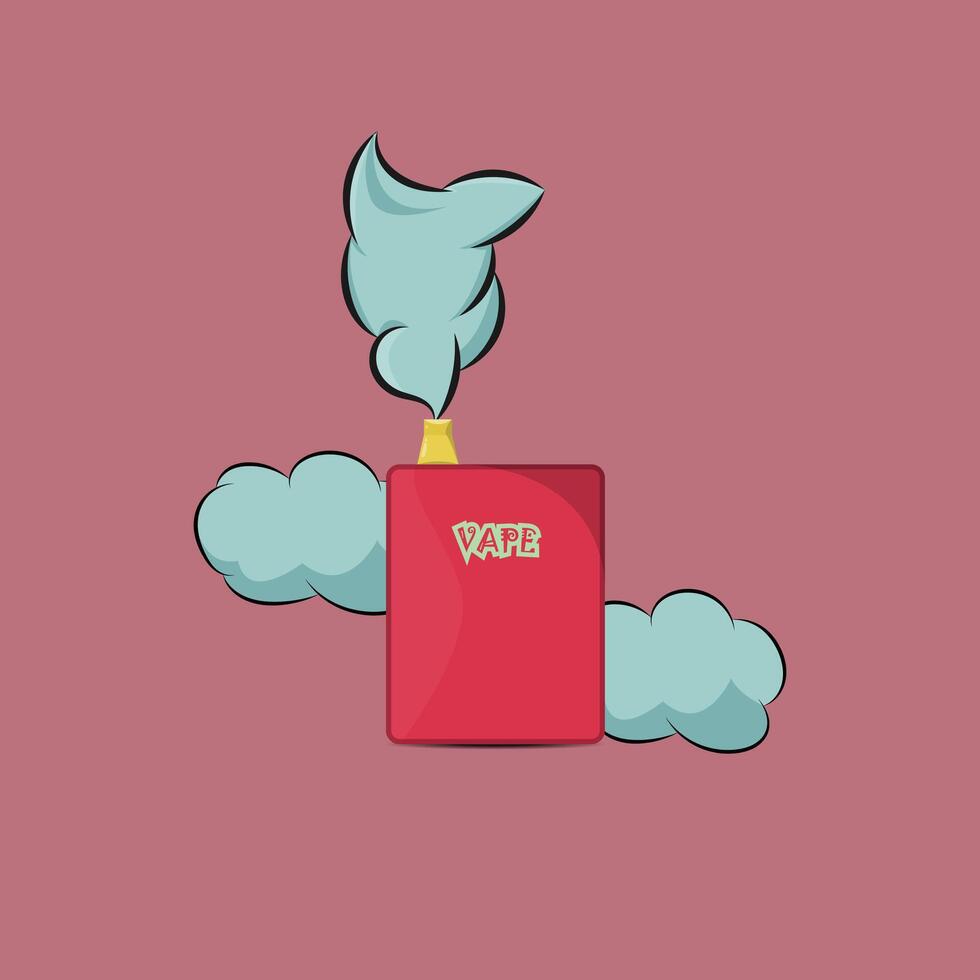 Creative Vape Illustration with Smoke Clouds Perfect for Icons and Graphics free download and SVG vector