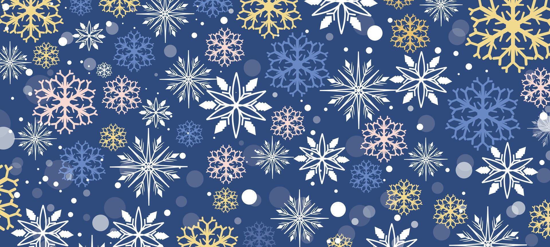 Snowflakes in line art style. Christmas and New Year. Pattern. Snowfall. Winter and cold. Icons. . Isolated. Geometric shapes and elements. Spotted. Elegant trendy banner design. Dotes. Confetti vector