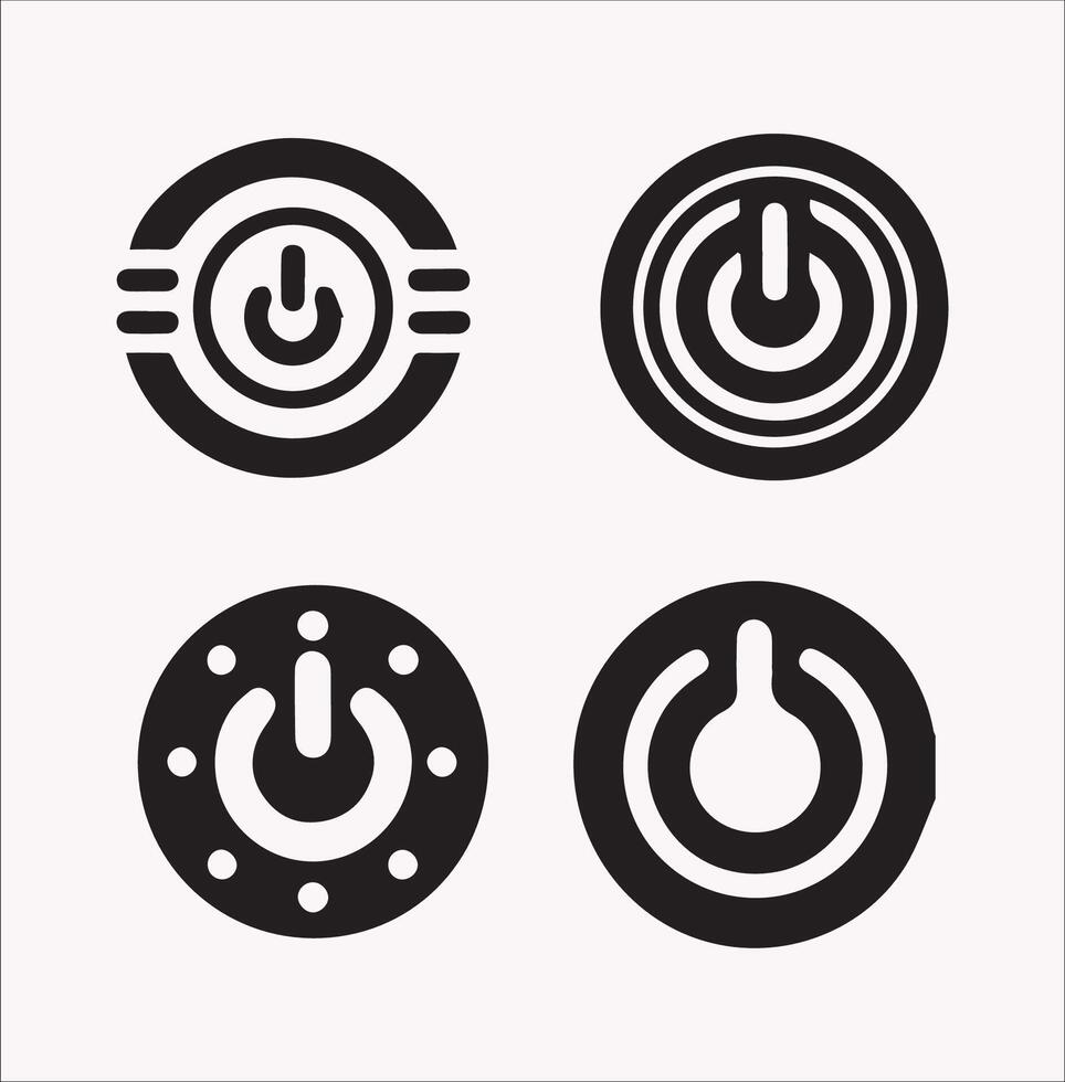 High Quality Open Button Silhouette Illustration for Download vector