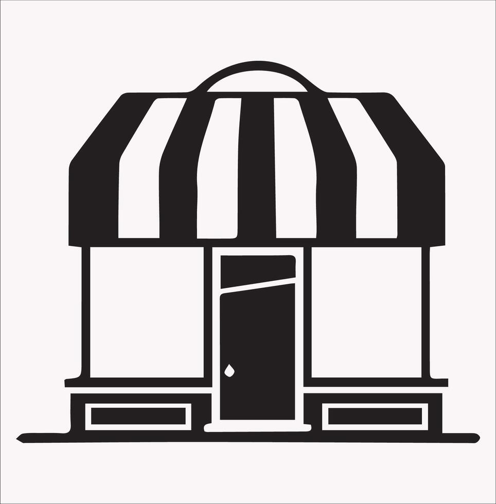 Online Shop Silhouette for Web and App Design vector