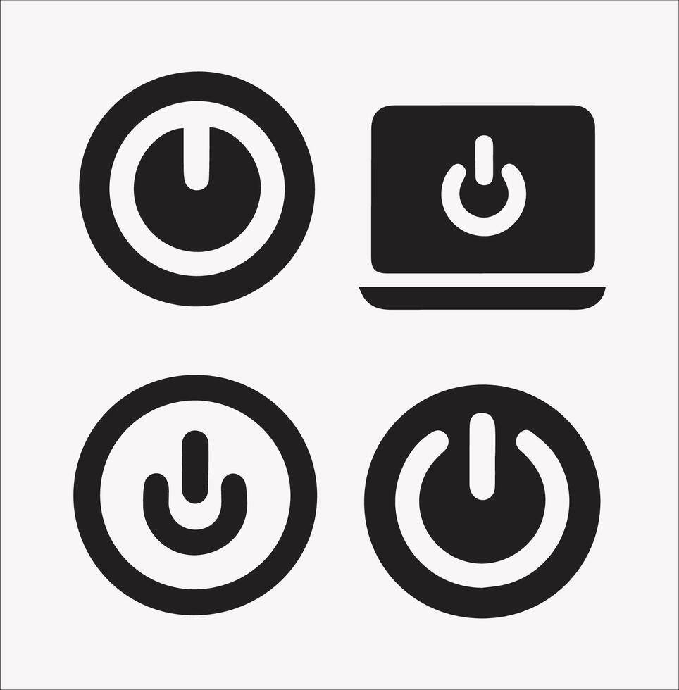 Open Button Silhouette Design on White Background vector